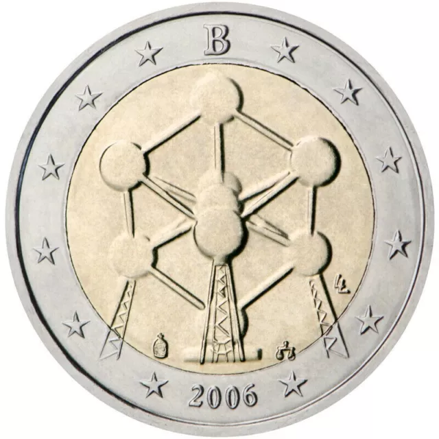 2 Euro Commémorative Belgique 2006 -Réouverture Atomium- UNC FDC Fleur de Coin