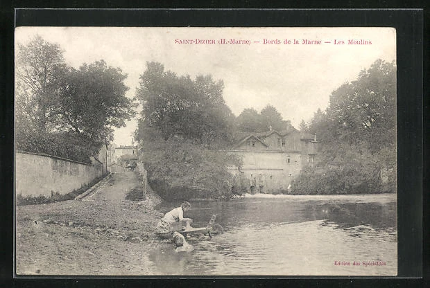 CPA Saint-Dizier, Bords de la Marne, Les Moulins