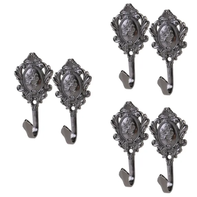 6 Pcs Wall Clothes Hanger Curtain Holder Clip Metal Drapery Hook Fasteners