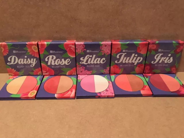 Bh Cosmetics Duo Blush Colors Daisy, Rose, Lilac, Tulip, Iris