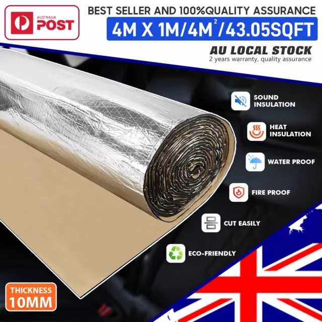 43Sqft Sound Deadener Heat Proof Insulation Noise Proofing Foam Auto Shield