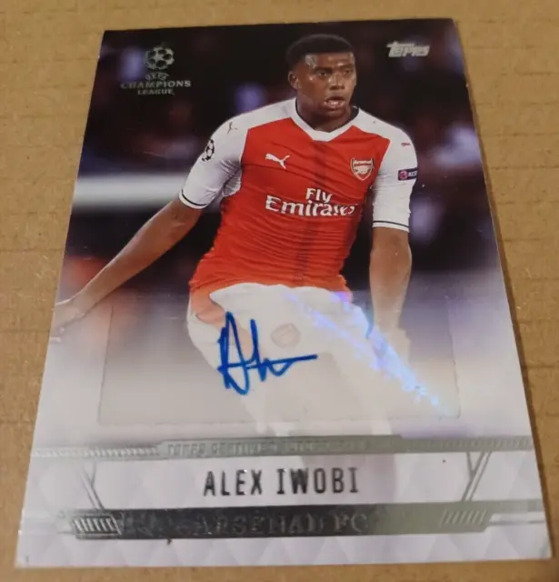 Alex Iwobi Arsenal Topps Uefa Champions League Showcase Autograph Card Cla-Ai