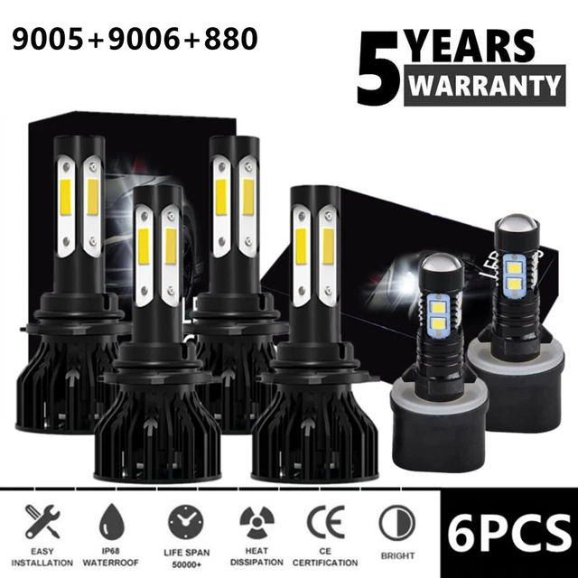 For Buick Century 1997 1998 1999 2000 2001 2002 2003 LED Headlight Fog Bulbs Kit