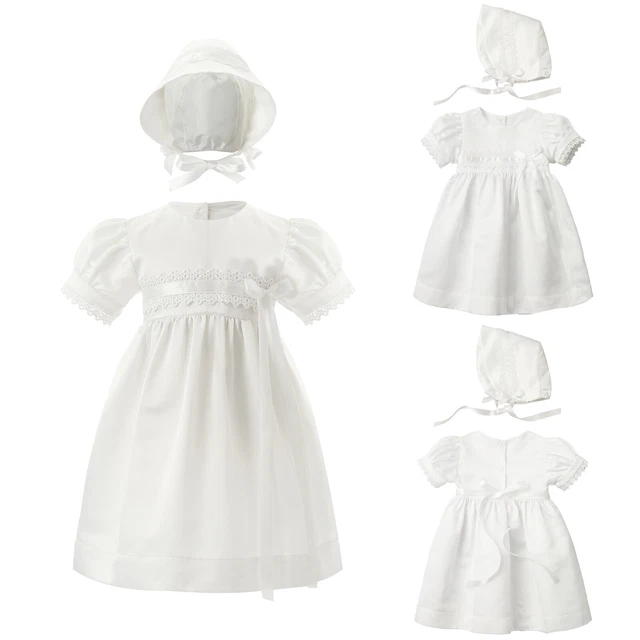 Abito formale per bambine battesimo bambino bianco manica corta abito da battesimo