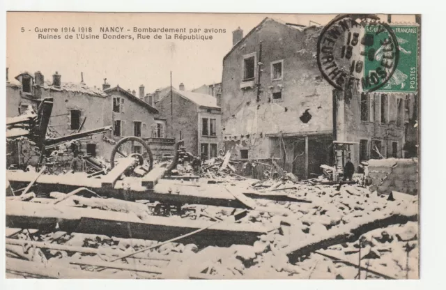 NANCY - Meurthe & Moselle - CPA 54 - Bombardements Guerre - Rue de la République