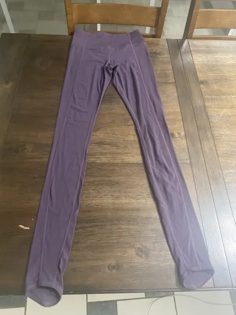 ATHLETA WOMEN'S XS Barre Rib Tight Pants Leggings Purple Powervita