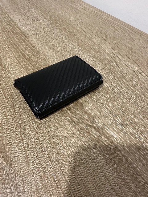 Portafoglio Minimalista Uomo Pop-Up In Alluminio – Porta Carte RFID Con Fascia Contanti (Blu) - 4