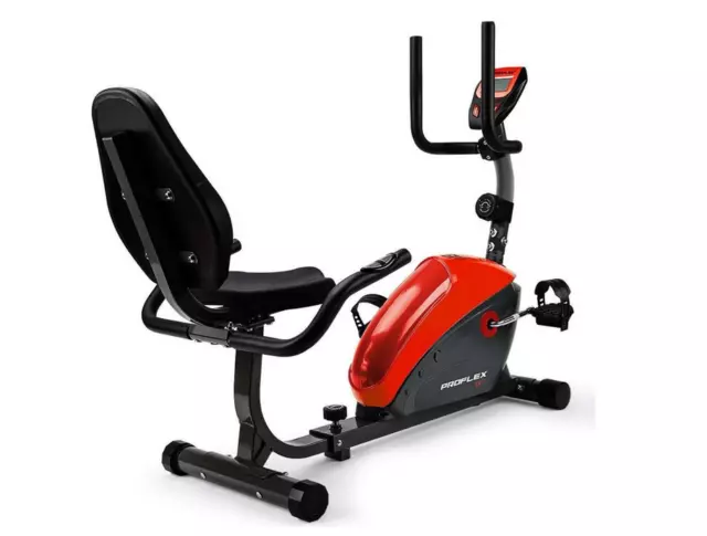 Proflex Magnetic Recumbent Exercise Bike Fitness Cycle Trainer With Lcd Display