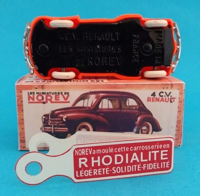 La Renault 4L orange en miniature par Norev retro 3-inches au 1/54e