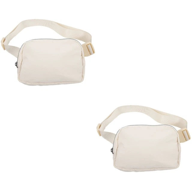 2 Count Mini Sac Banane Nylon Voyage De Poche À La Taille Ceinture