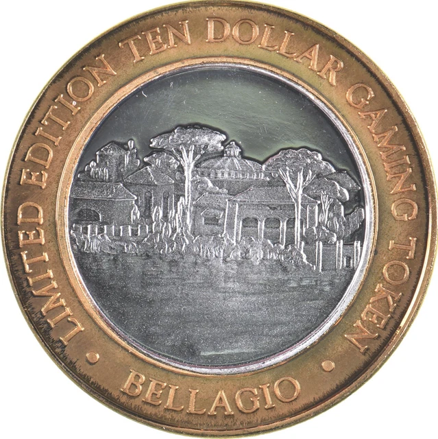 Bellagio $10 Gaming Casino Token .999 SILVER Strike *809