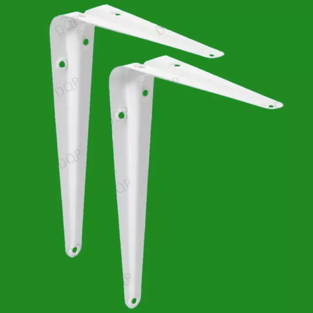 10x London White Metal Shelf Shelving Support Wall Mount Brackets, 7 Sizes