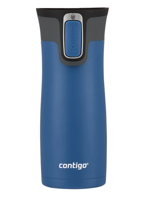 Contigo Autoseal West Loop 2.0 Insulated Mug- 16oz, Stainless Steel, Blue Corn