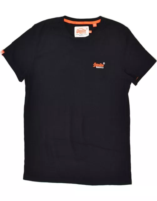 SUPERDRY Mens T-Shirt Top XL Black Cotton BE57