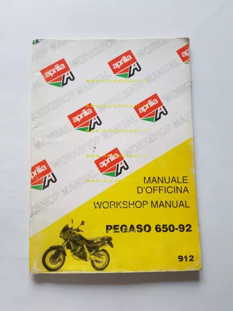 Aprilia Pegaso 650 1992 manuale officina telaio no motore Italiano originale