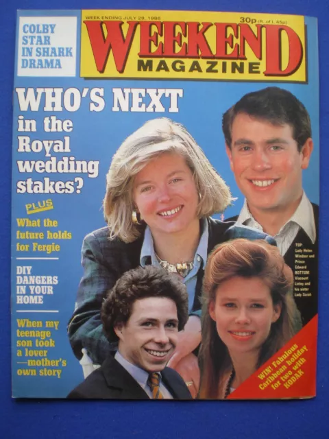 Weekend Magazine - Royal Weddings, Michael Le Vell, Philip Brown  29th July 1986