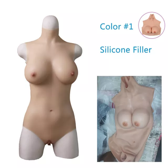 Costume corps entier en silicone tasse C  formes mammaires travesti transgenre