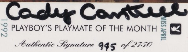 PLAYBOY PLAYMATE OF the Month 1995 TC #117 - Cady Cantrell Autograph 945/2750 EUR 16,90
