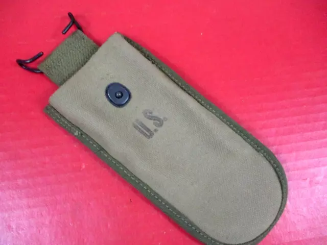 WWII US Army M1938 Canvas Wire Cutter Belt Pouch - Dtd 1944  Khaki - Unissued
