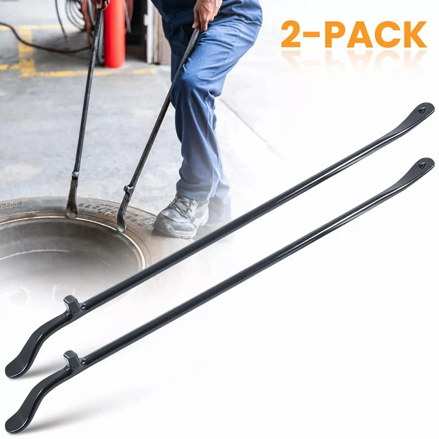 2-Pack Tire Mount & Demount Irons - 37" Heavy Duty Bars For Semi Truck Tires