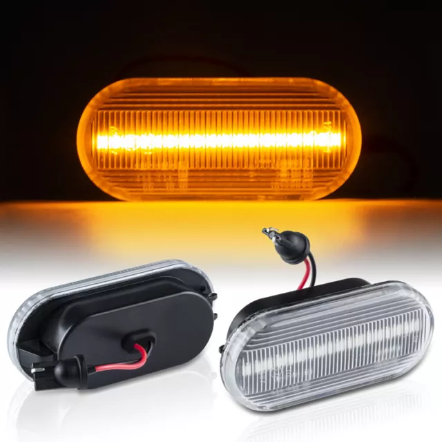 2x LED Seitenblinker klar für VW Bora Golf 3 4 Passat 3BG Polo 9N  Ford Seat