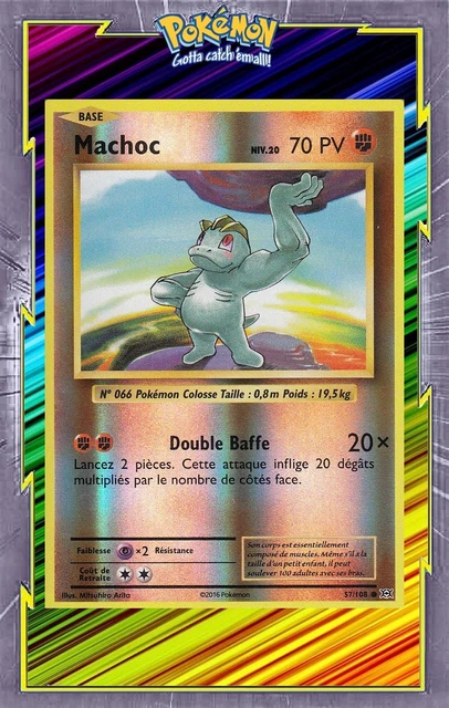 🌈Machoc Reverse - XY12:Evolutions - 57/108 - Carte Pokemon Française