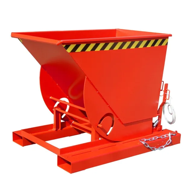 Kippbehälter mit Abrollsystem Kippmulde Kippcontainer Behälter 0,50 m³ Rot