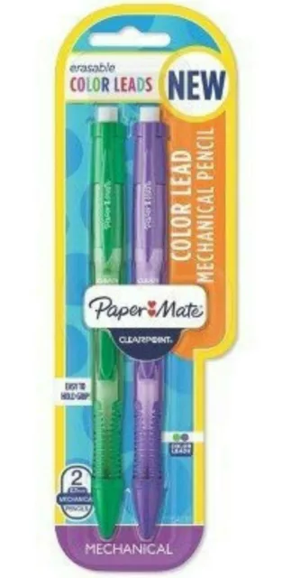 Paper Mate Color Lead Mechanical Pencil Erasable Color Leads 2ct 0.7mm