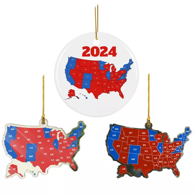 2024 ELECTION RESULTS Map Presidential Election Map Christmas Tree Decoration 13.69 PicClick AU