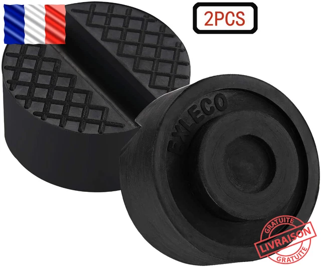Tampon Caoutchouc Cric Elévateurs Universel Protecteur Voiture 65 x 25 + 8 mm