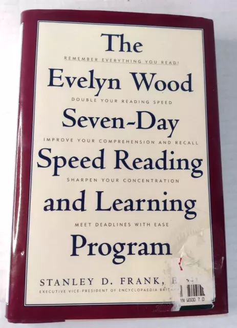 The Evelyn Wood Seven-Day Speed Reading  hardcover, Stanley D Frank Vintage