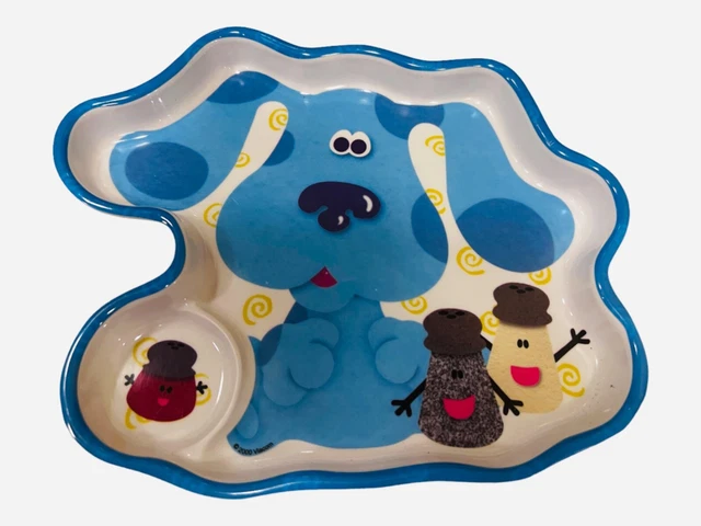 Plate Blues Clues 3D sección dividida melamina ZAK Designs 2000