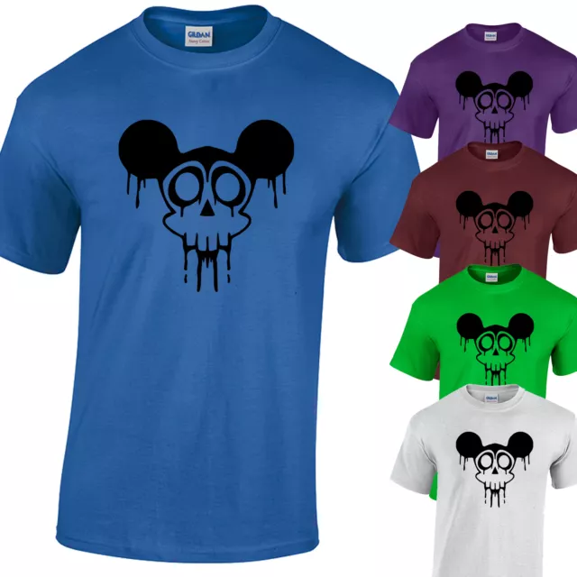 Zombie Mouse T-Shirt Grunge Sgocciolante Ballo Rave Acid da Uomo - Gamma di