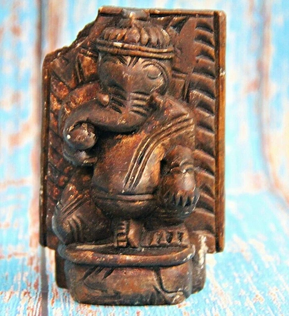 Old Vintage Hand Carved  Marble  Lord Ganesha Figure/Statue Collectible P1