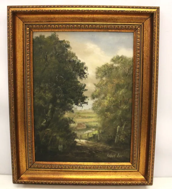 ROBERT IXER Country Lane Landscape SIGNED ORIGINAL Oil Painting FRAMED - G13