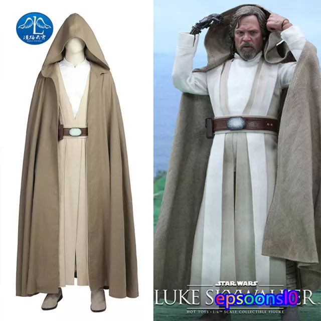 Star Wars: The Last Jedi Luke Skywalker Cosplay Costume Halloween Outfit FullSet