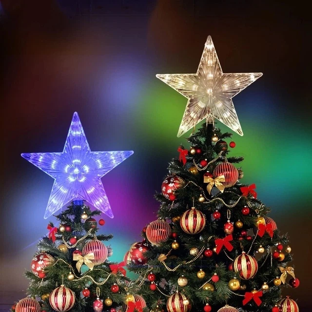 Lámpara LED clásica clásica de hierro con luz Star Topper única Navidad 1 pieza accesorios