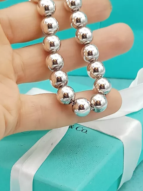 Tiffany & Co. City Hardware 10mm Ball Bead Silver Bracelet  7.5" Retail £600