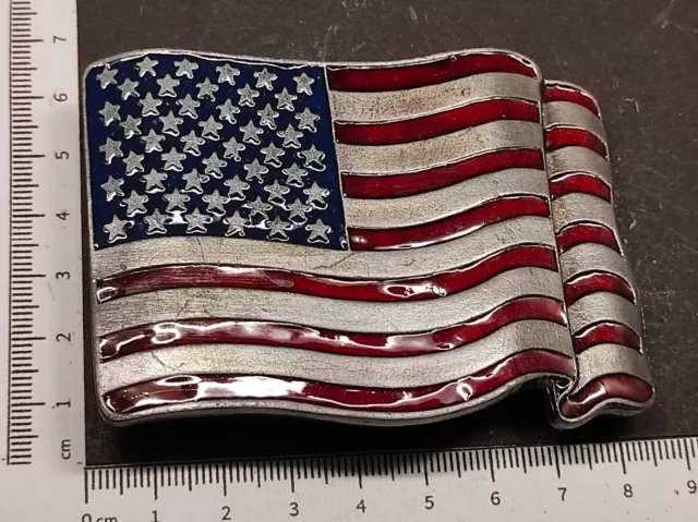 Buckle/Gürtelschnalle USA FLAG, Vintage ca. 80er/90er, Buckles of America