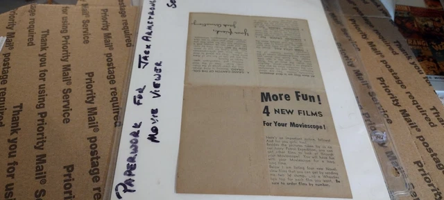 Instructions for a 1930s Jack Armstrong Novel Viewer Premium Cereal Box Toy Rare