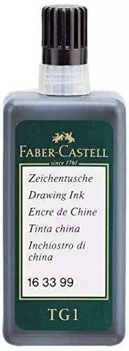 Inchiostro Di China Tg1 Faber Castell Nero Flacone Da 23 Ml