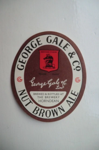 Mint George Gale Horndean Nut Brown Ale Brewery Beer Bottle Label