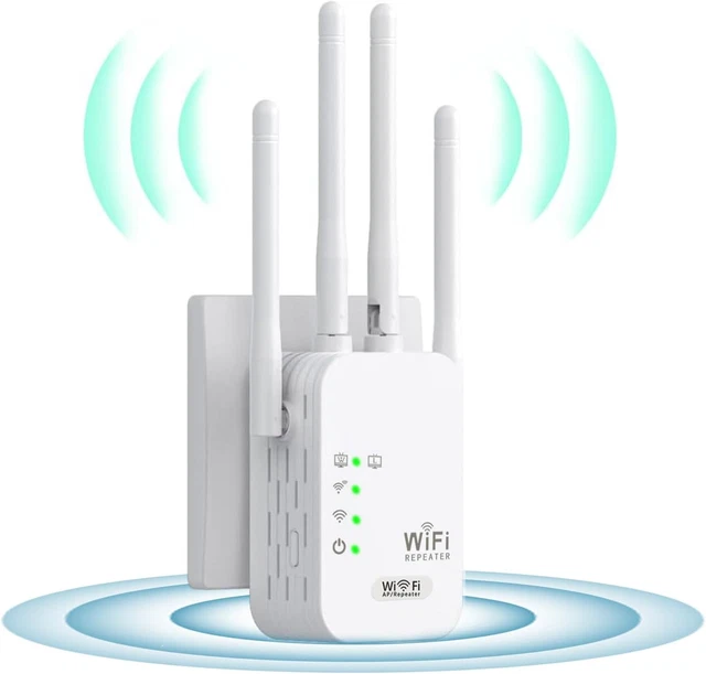 Ripetitore WiFi, Intelligente WiFi Extender Potente 300bit/s 2.4GHz Aplificatore WiFi Per Casa - Foto 7