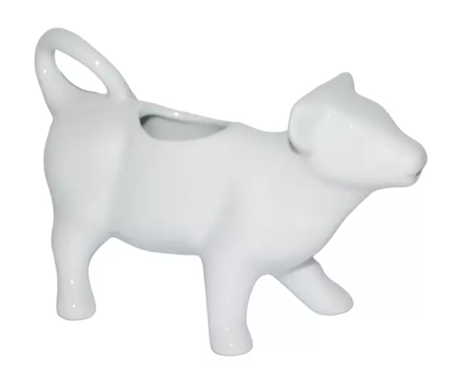 Dario Farucci Designs Cow Creamer White Porcelain 7" Long