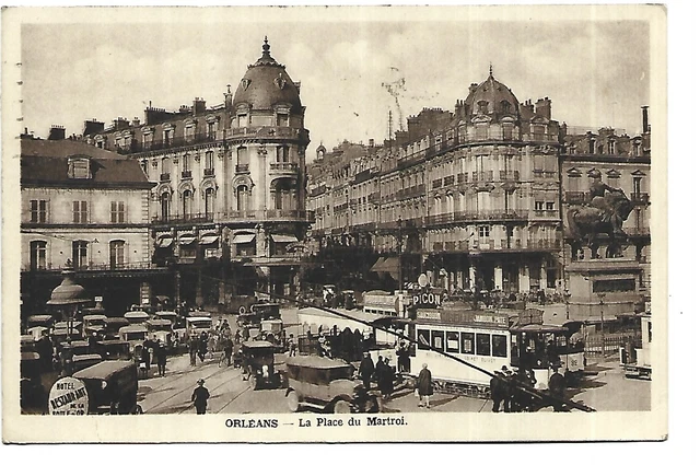 45 ORLEANS - La place du Martroi et la rue de la republique PAST/2961