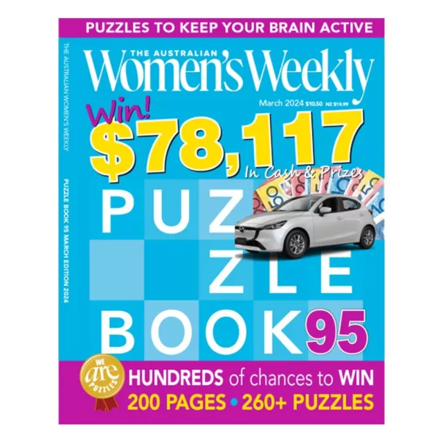Australian Women's Weekly Win $78,117 Cash & Prize Puzzle AWW Issue 95 Magazine