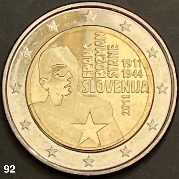 ★ 2011 Eslovenia ★ 2 Euros Conmemorativa Cent. Franc Rozman-Stane ★ S/C