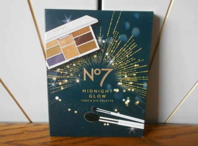 MIDNIGHT GLOW face & eye makeup palette BOOTS No7 new HIGHLIGHTER, eyeshadow