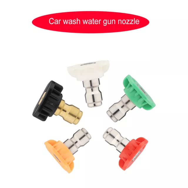 5pcs Pressure Washer Spray Tips Nozzles High Power Kit Quick Connect 1/4" Set