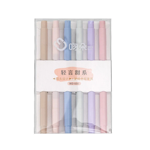 6pcsset a doppia punta di penne per evidenziatore kawaii manga color caramell ql
